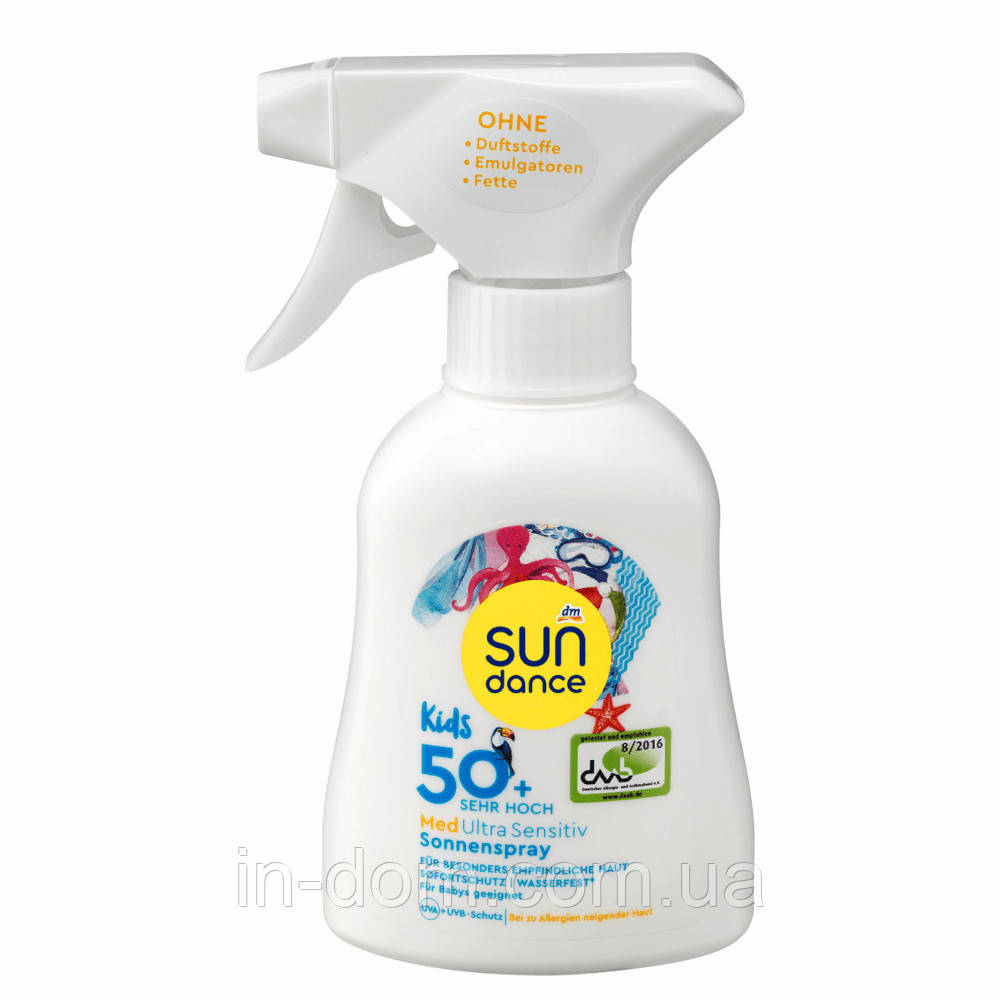 

Sundance Ultra Sensitive Sonnenspray LSF 50+ Детский солнцезащитный спрей гипоаллергенный СПФ50+ 200 мл