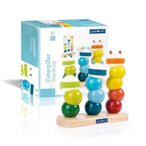 

Пирамидка-сортер Guidecraft Manipulatives Гусеницы (G6731), Разноцветный
