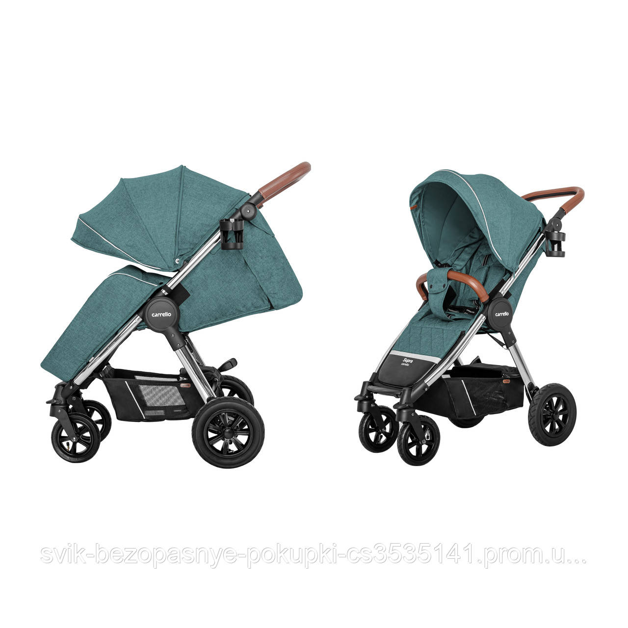 

Коляска прогулочная CARRELLO Supra CRL-5510 Aqua Green +дождевик L /1/