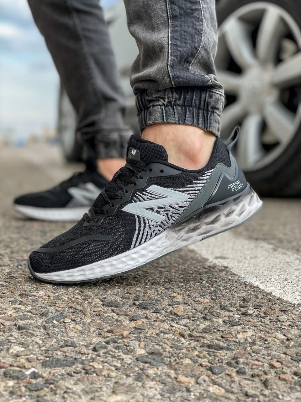 

Кроссовки мужские New Balance Fresh Foam Tempo серые, Нью Баланс. Дышашая ткань, прошиты. Код DO-18452, Серый