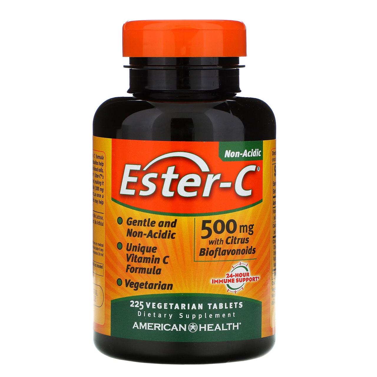 

American Health, Ester-C с цитрусовыми биофлавоноидами, 500 мг, 225 вегетарианских таблеток