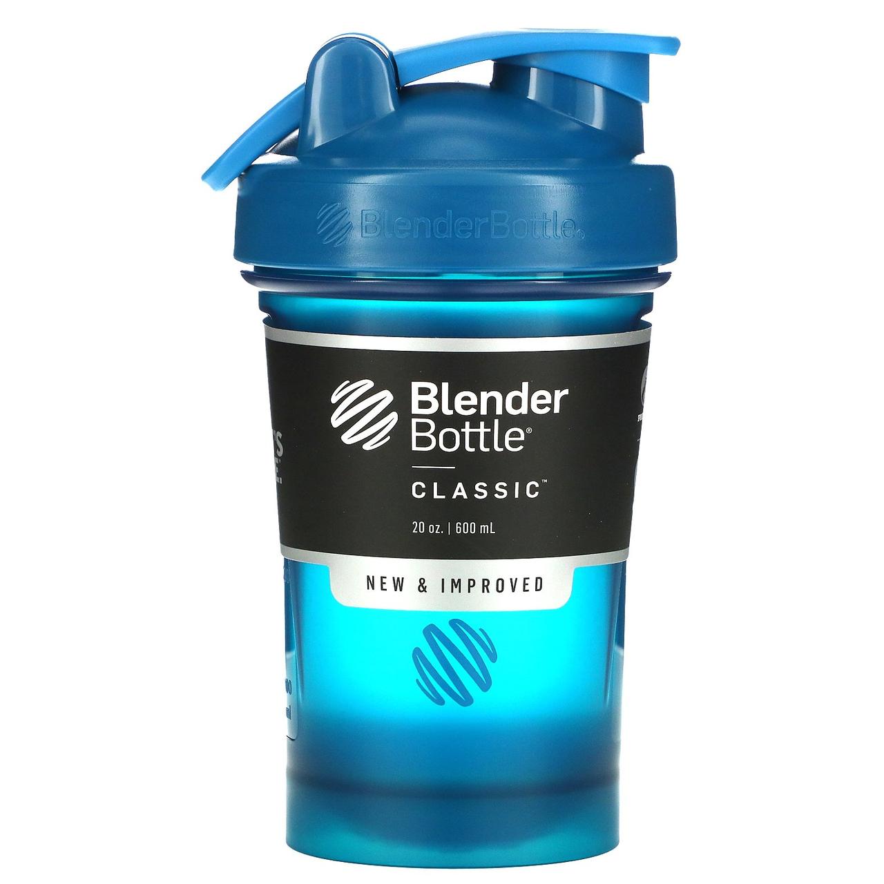 

Blender Bottle, Classic With Loop, классический шейкер с петелькой, океанический голубой, 600 мл (20 унций)