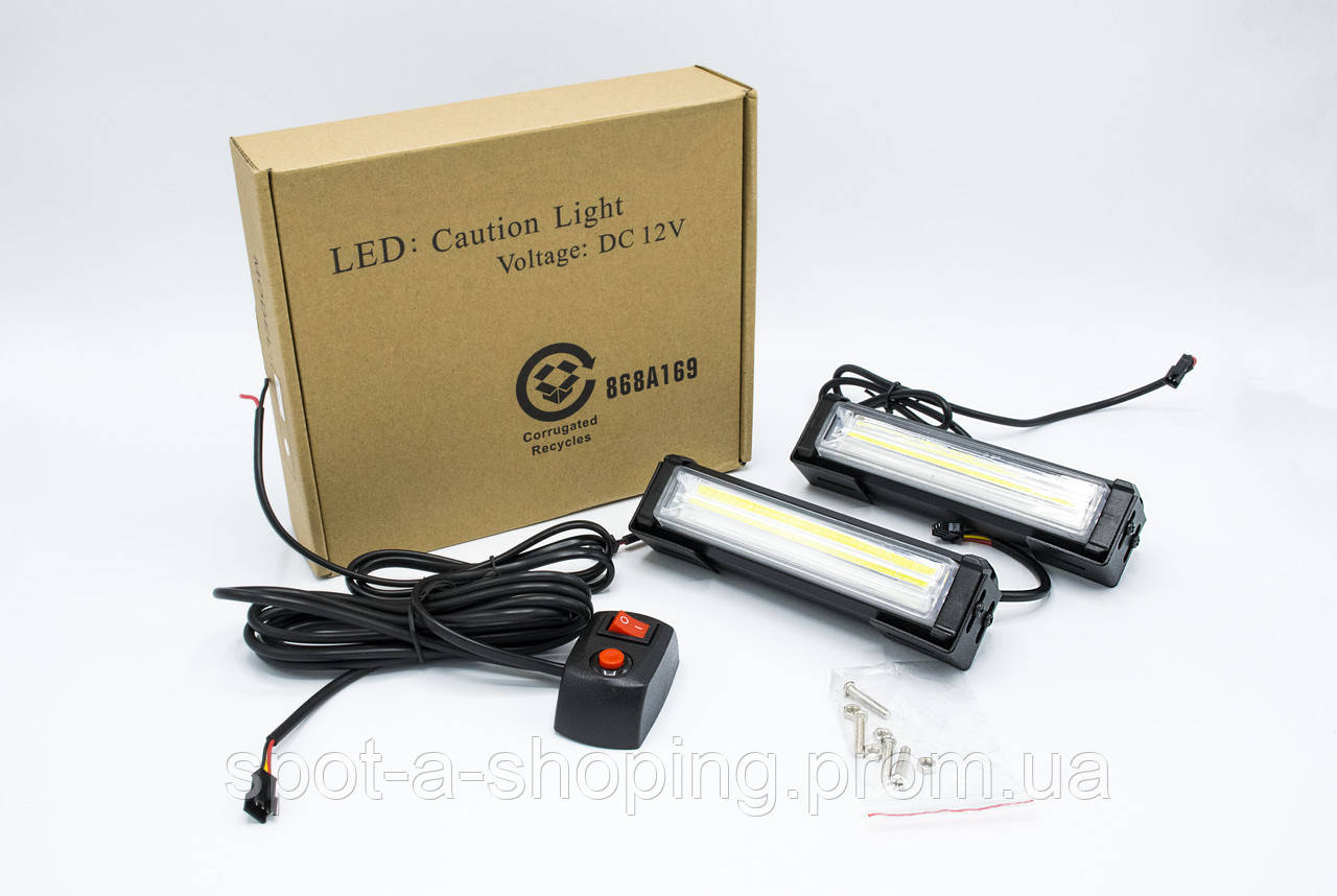 

Стробоскопы LED ZW-363 / COB1-2 / Белые (В/Г/Д - 36х41х157мм), Белый