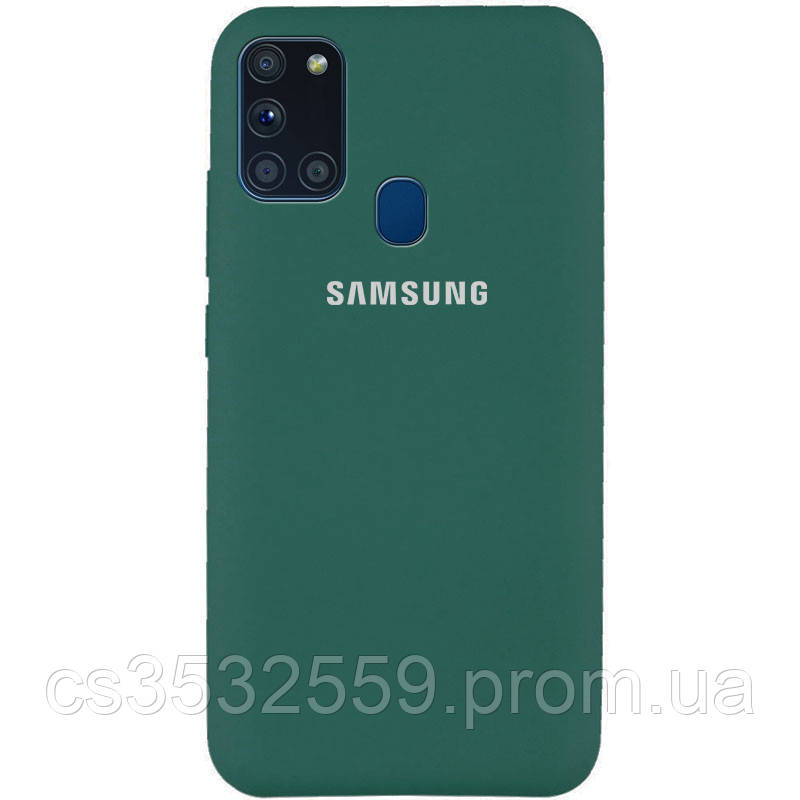 

Чехол Silicone Cover Full Protective (AA) для Samsung Galaxy A21s Зеленый / Pine green