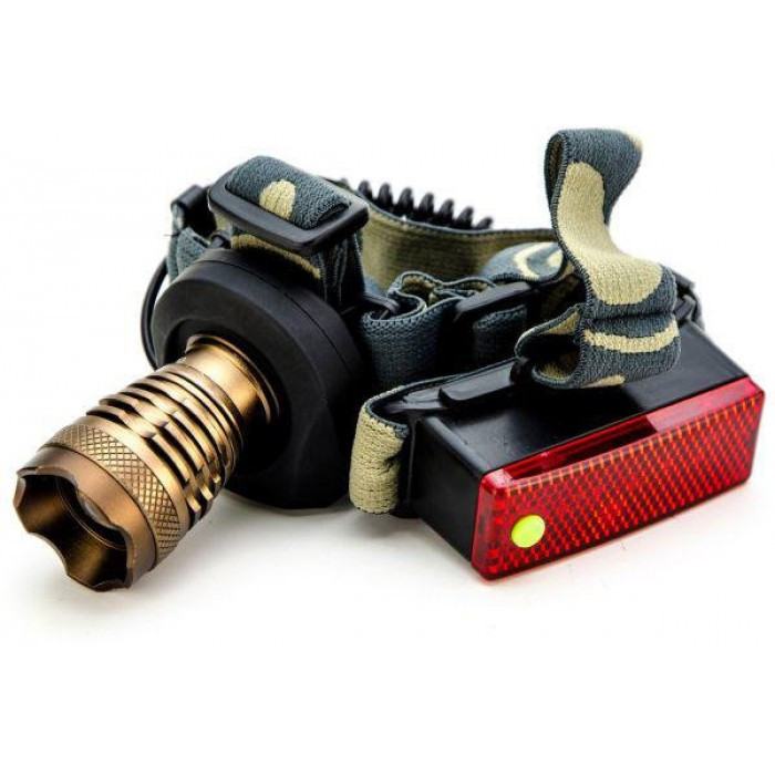 

Профессиональный аккумуляторный налобный фонарь POLICE 6811 CREE-T6 2 в 1