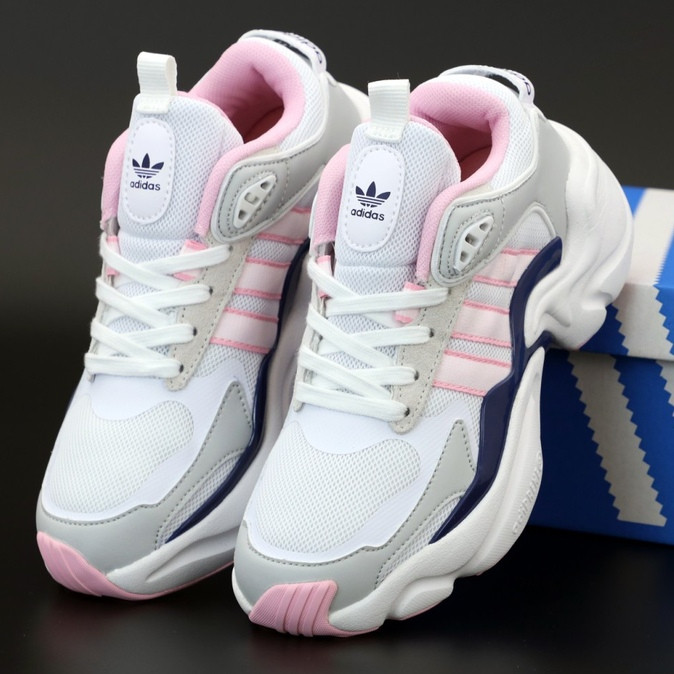 

Женские кроссовки в стиле Adidas Consortium Naked Magmur Runner, белый, розовый, серый, Вьетнам, Разные цвета