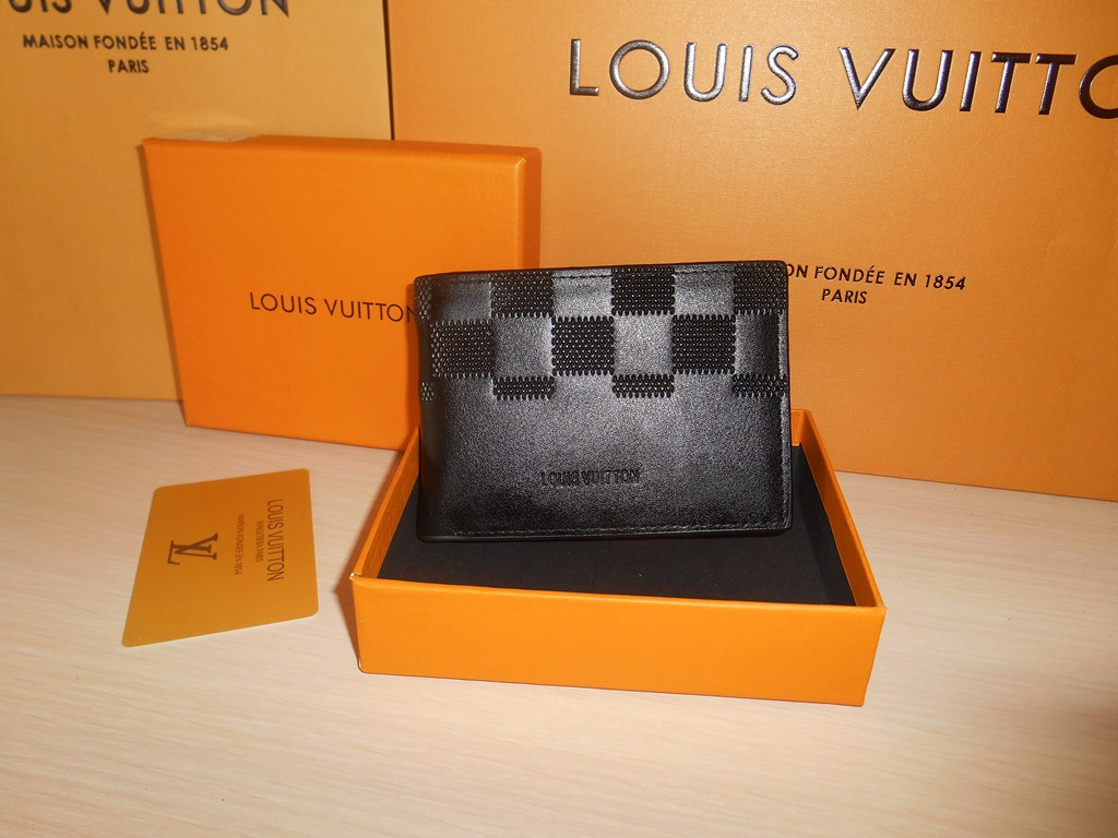 

Кошелек, портмоне, бумажник мужской Louis Vuitton, кожа, Франция, Черный