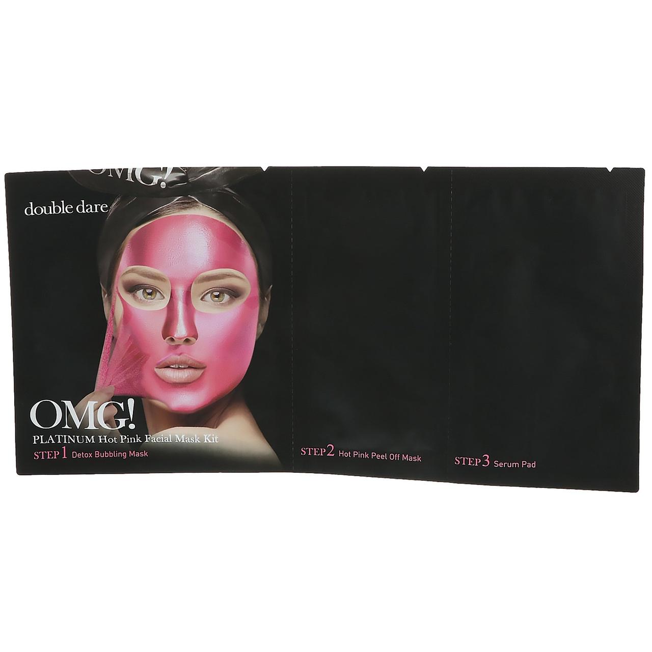 

Double Dare, OMG!, Platinum Hot Pink Facial Mask Kit, 1 Kit