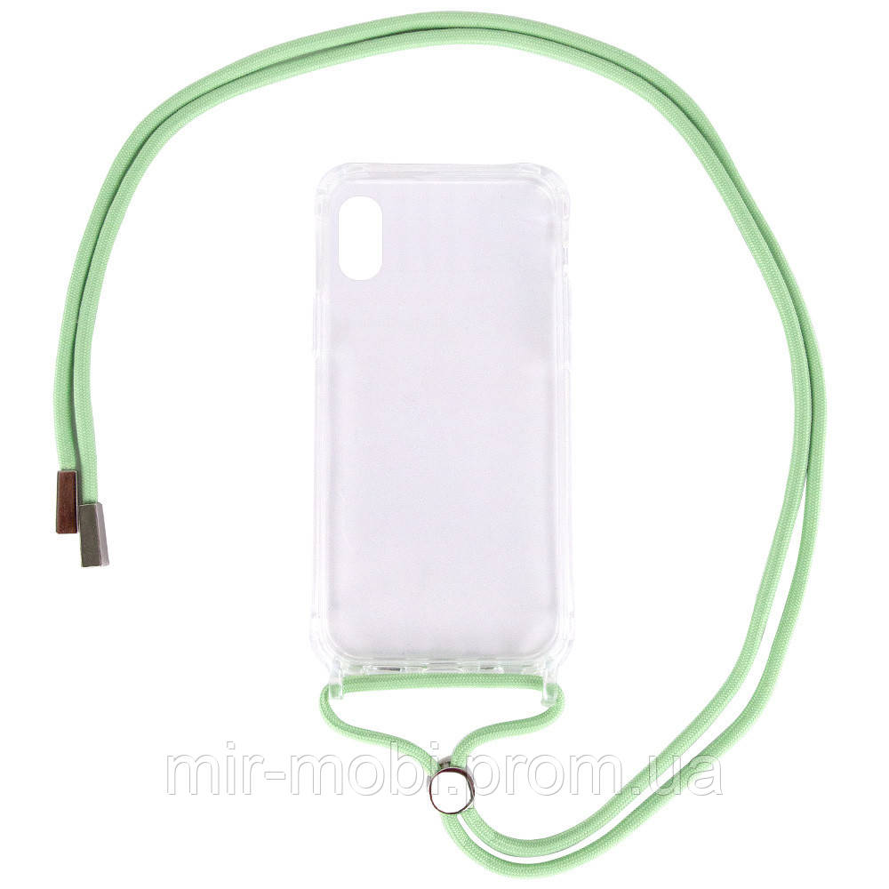 

Чехол TPU Crossbody Transparent для Apple iPhone XR (6.1"), Мятный