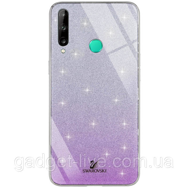 

TPU+Glass чехол Swarovski для Huawei P40 Lite E / Y7p (2020), Фиолетовый