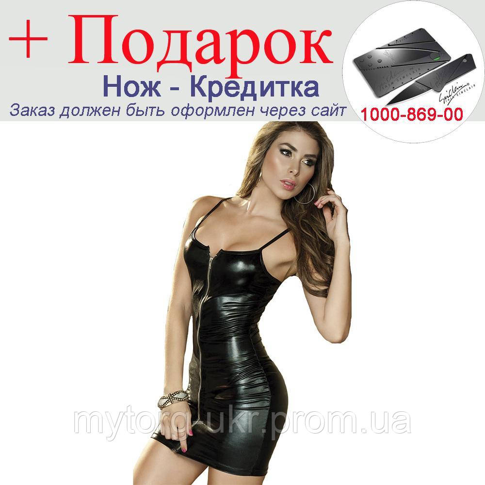 

Сексуальне плаття на блискавці Babydoll Розмір М Чорне