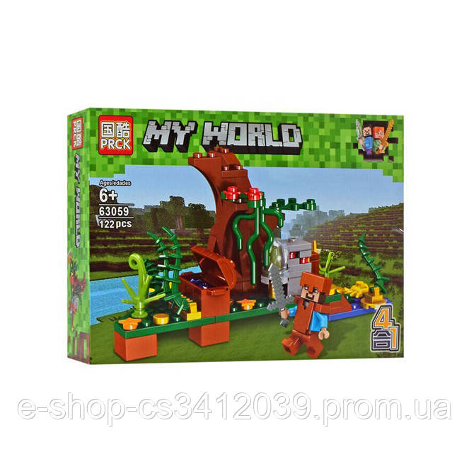 

Конструктор типа лего Майнкрафт My World 63059, 113 деталей (63059-4)