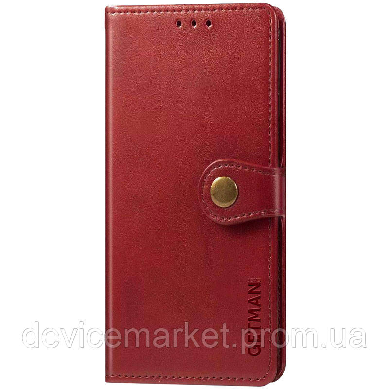 

Кожаный чехол книжка GETMAN Gallant (PU) для Xiaomi Redmi 9, Красный