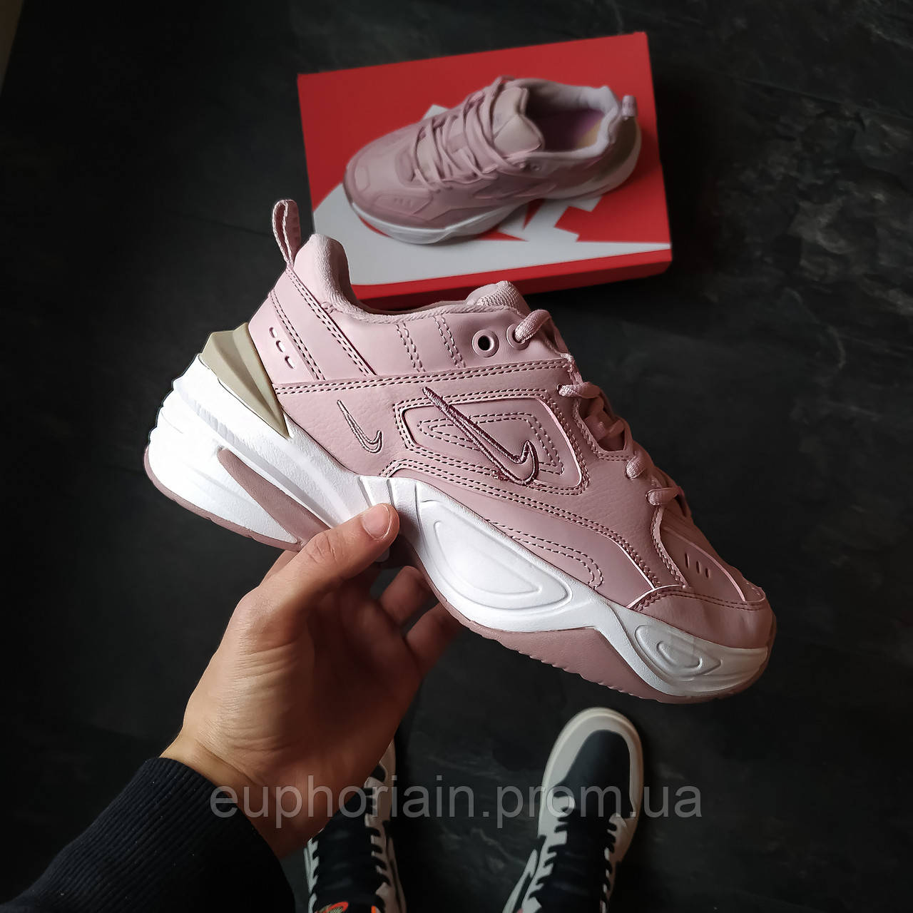 

Женские кроссовки Nike M2K Tekno Розовые Натуральная кожа, Пена, 37, Розовый
