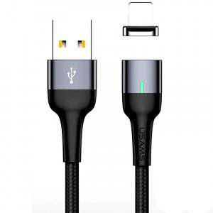 

USB кабель iPhone lightning Magnetic G4 черный магнитный