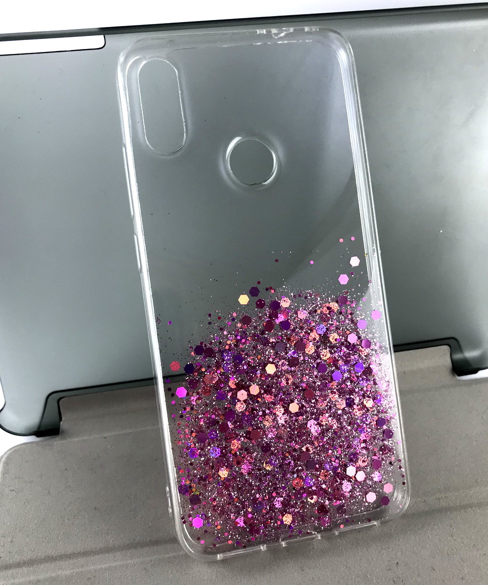 

Чехол для Xiaomi Redmi Note 7, Note 7 Pro накладка силиконовый противоударный New Case Shine, Фиолетовый