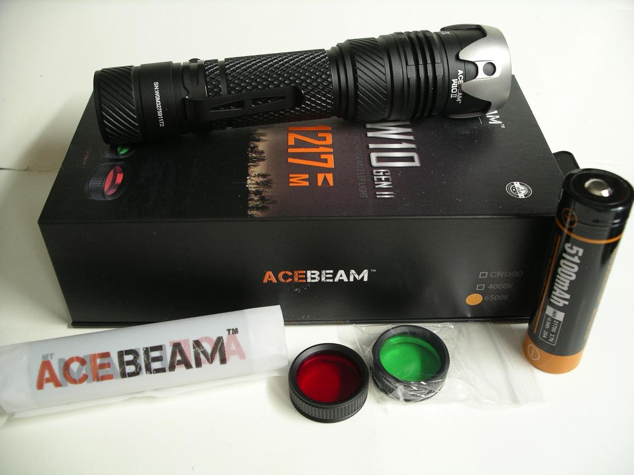 

Фонарь Acebeam W10 Throw Laser 4000K теплый тактический лазерный