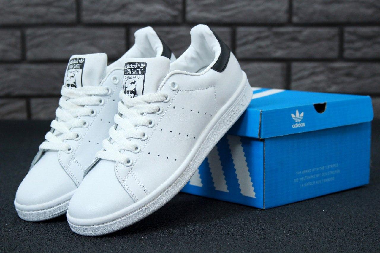 

Мужские кроссовки в стиле Adidas Stan Smith, белый, черный, Вьетнам 45