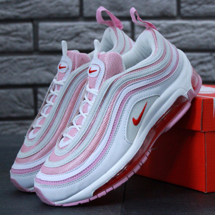 

Женские кроссовки в стиле Nike Air Max 97, белый, розовый, Вьетнам 37, Разные цвета