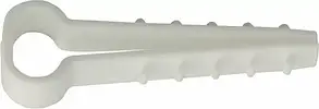 Дюбель-хомут (10*5) білий під плоский кабель (уп.100шт)