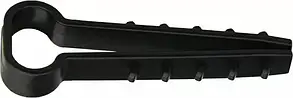 Дюбель-хомут (10*5) чорний під плоский кабель (уп.100шт)