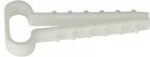 Дюбель-хомут (14*6) білий під плоский кабель (уп.100шт)
