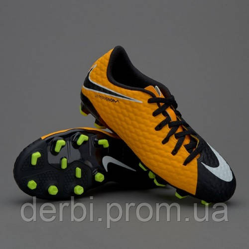 

Бутсы Nike Hypervenom Phelon III FG US 3.5/ UKR 35/ 22.5 см, Оранжевый