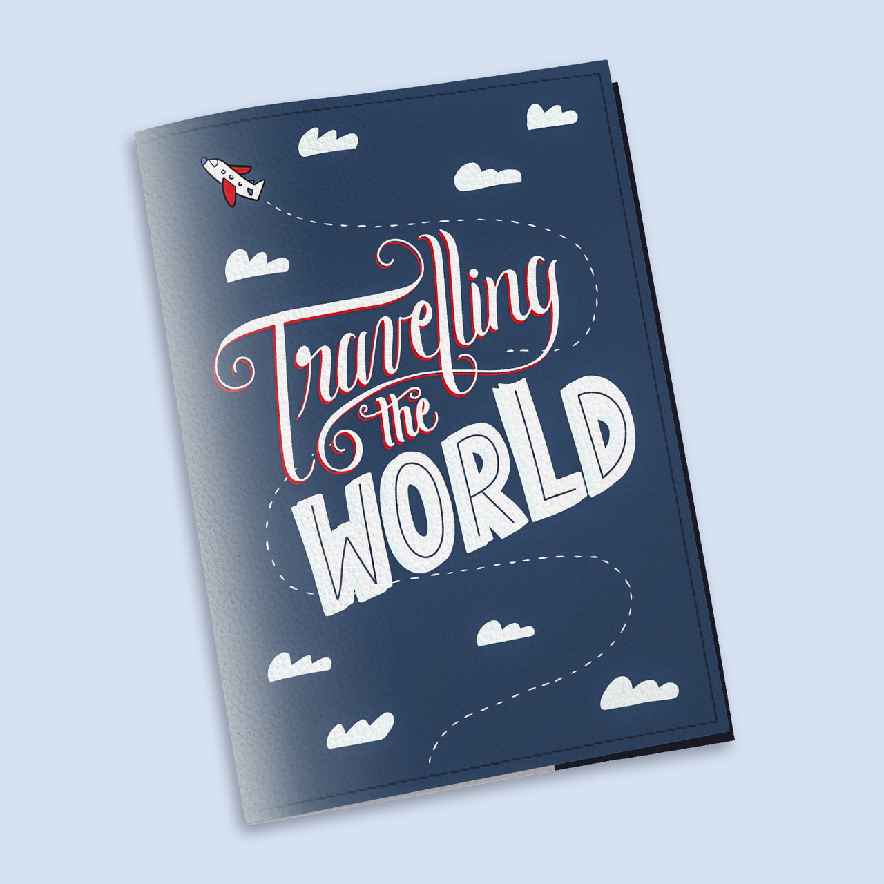 

Обложка на паспорт The cover Travelling the world 9,6*13,3 (908009), Синий