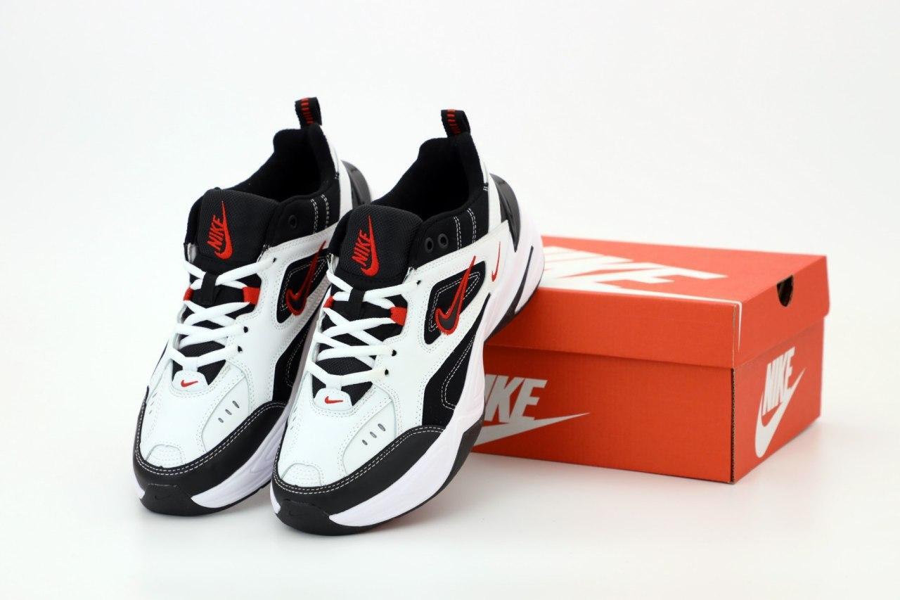 

Мужские кроссовки Nike M2K Tekno White Black Red / Найк М2К Текно Белые Черные Красные 45, Черно-белый