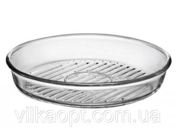 

Блюдо гриль жаропрочное круглое стеклянное Pasabahce Borcam 320 мм 59544 Форма для запекания из стекла