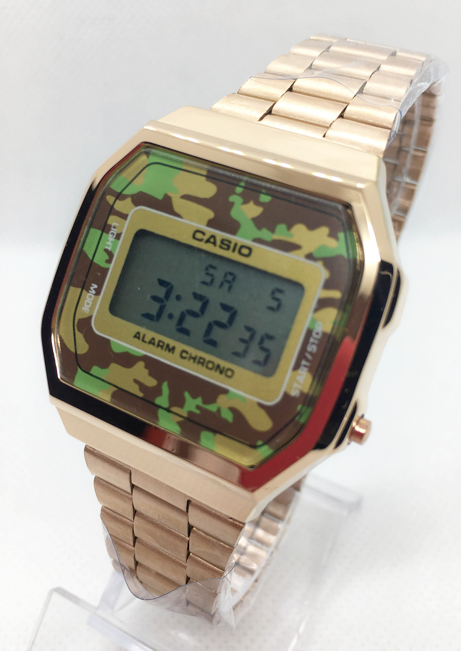 

Часы мужские наручные электронные CASIO (Касио), золото с камуфляжным циферблатом ( код: IBW608YH )