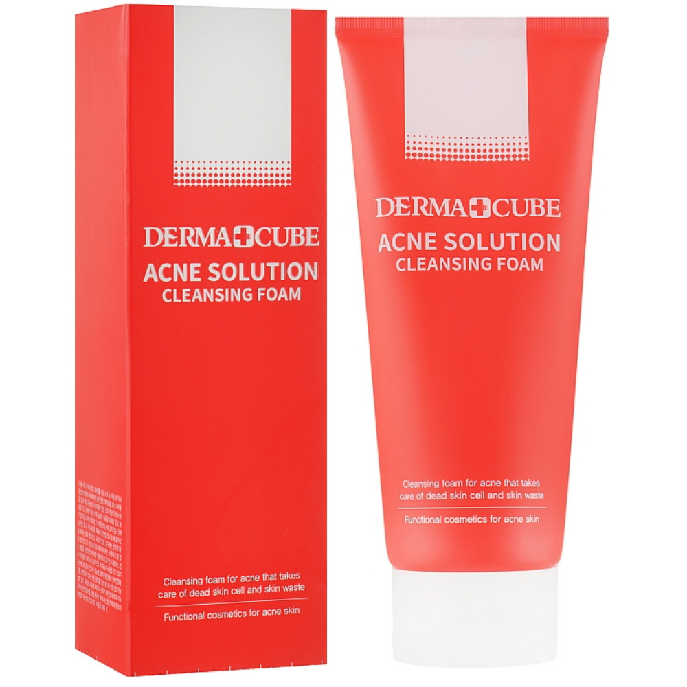 

Очищающая пенка для умывания от акне FarmStay Derma Cube Acne Solution Cleansing Foam 180 мл