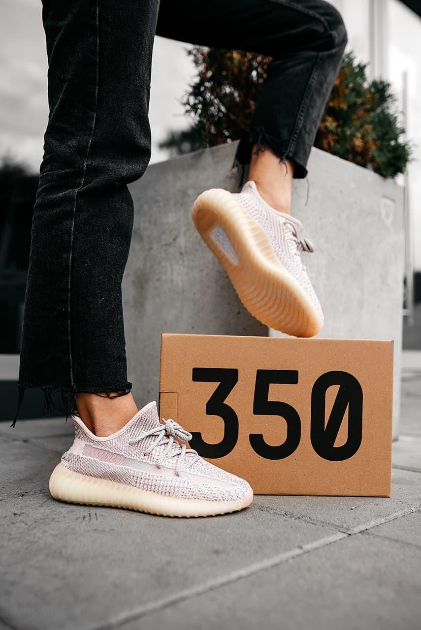 

Женские кроссовки Adidas Yeezy Boost 350 v2 Synth Reflective Pink / Адидас Изи Буст 350 в2 Рефлективные 40, Розовый