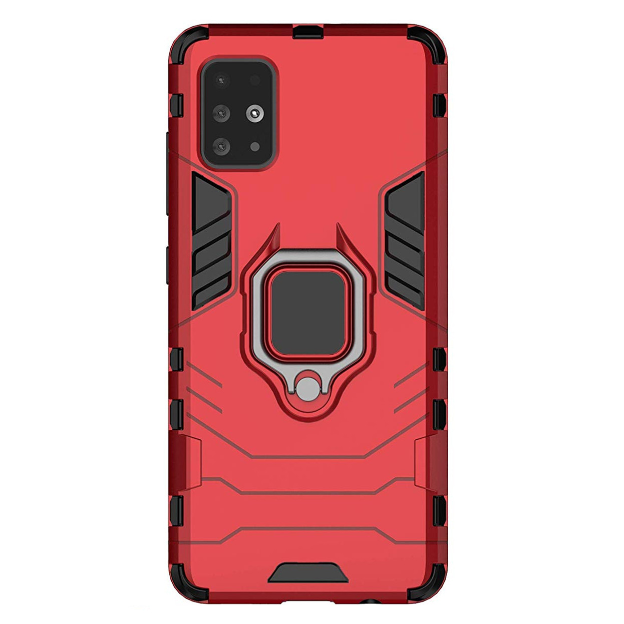 

Ударопрочный чехол Transformer Ring for Magnet для Samsung Galaxy A51, Красный / dante red