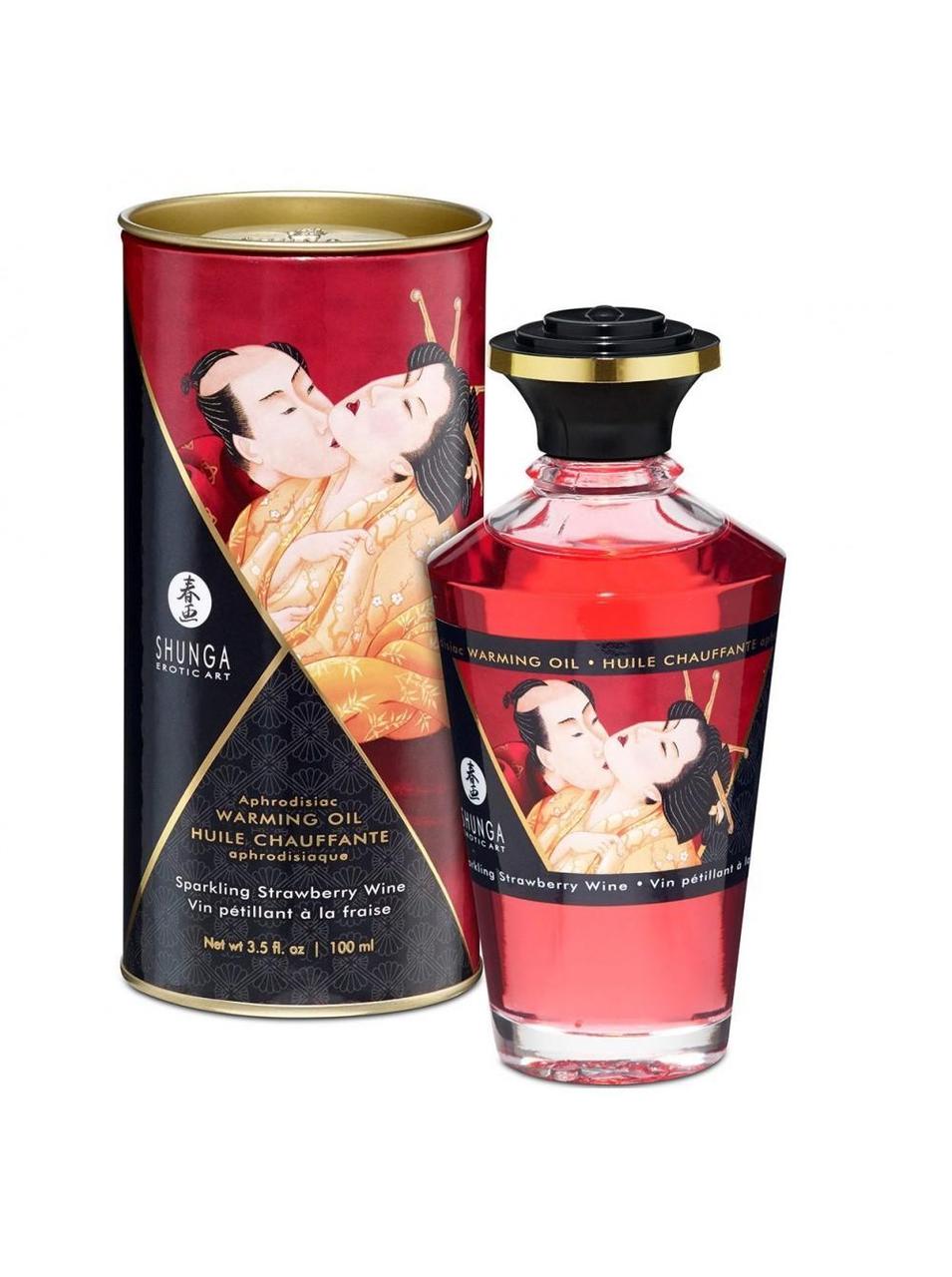 

Разогревающее масло Shunga Aphrodisiac Warming Oil - Sparkling Strawberry Wine (Игристое клубничное вино)