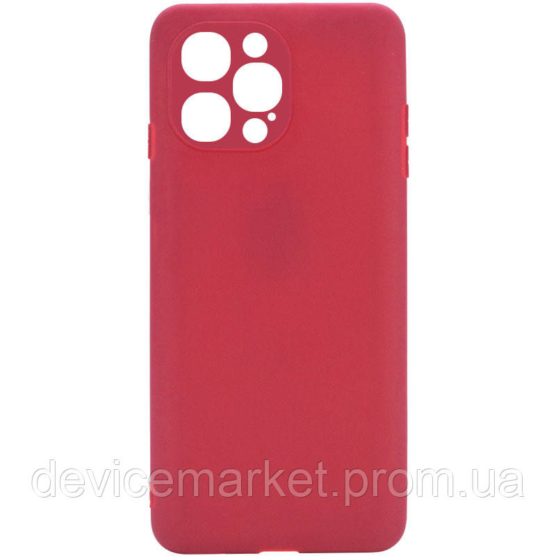 

Силиконовый чехол Candy Full Camera для Apple iPhone 12 Pro (6.1") Красный / Camellia