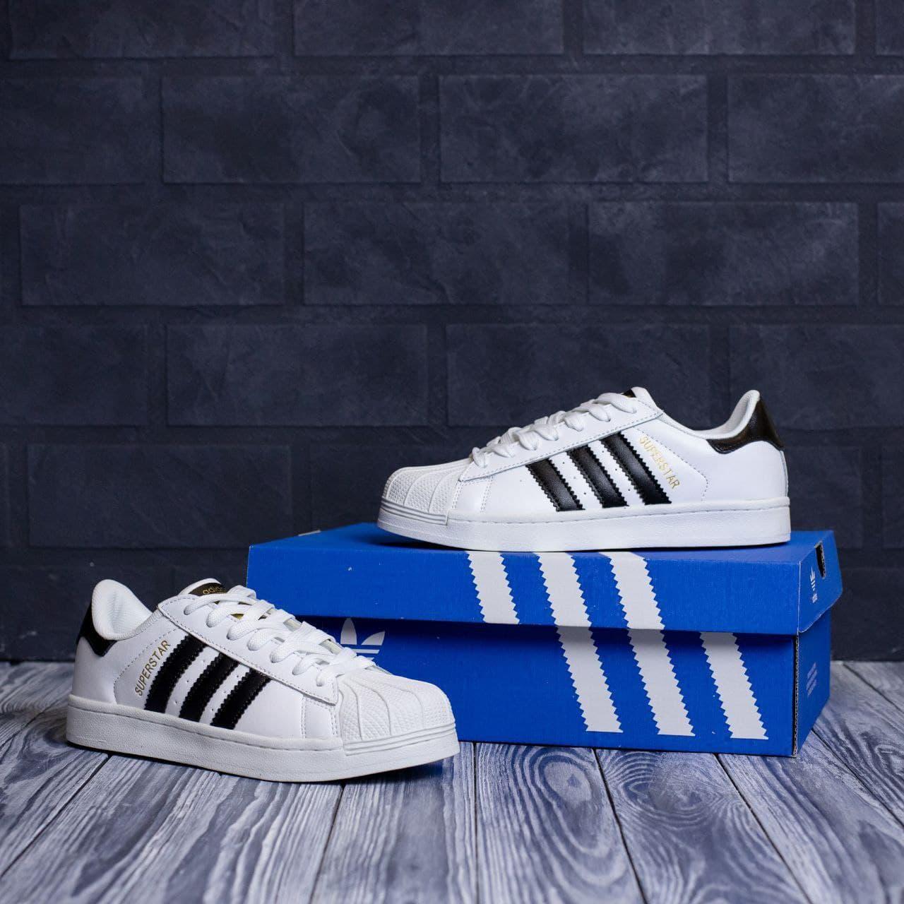 

Adidas Superstar White Black / Адидас Суперстар Белый Черный Женские 38, Разные цвета