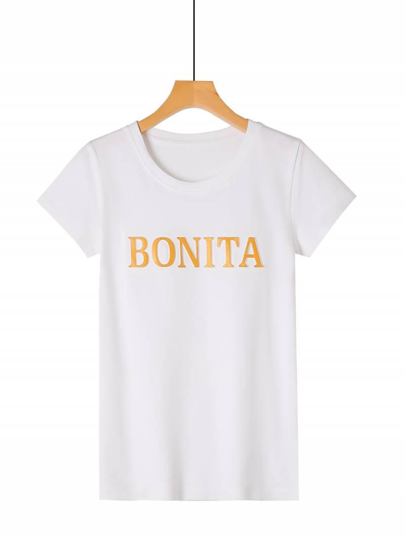 

Женская белая футболка BONITA L, Белый