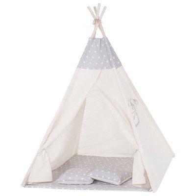 

Детская палатка вигвам Springos Tipi Xxl White/Grey SKL41-277683