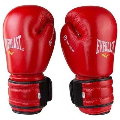 

Боксерские перчатки кожаные красные 10oz Everlast ProFight Bazari SKL11-281305, Красный