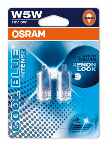 

Комплект ламп W5W 12V W2,1X9,5D OSRAM оригинал с эффектом ксенона! Cool Blue Intense Halogen 2X10 Blister