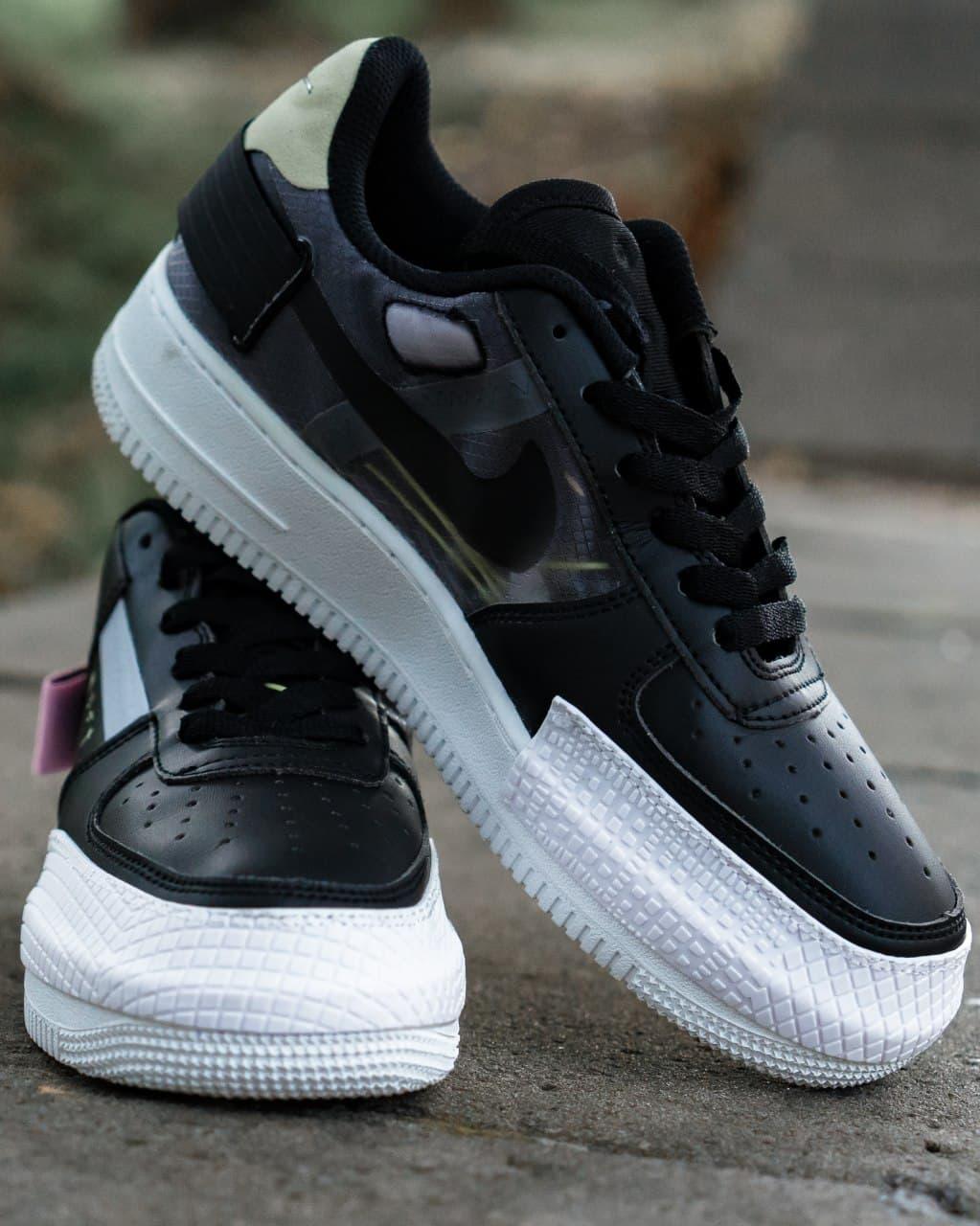 

Мужские кроссовки Nike Air Force 1 Tupe 354 Black White / Найк Аир Форс 1 Tupe 354 Черные Белые 42, Черный