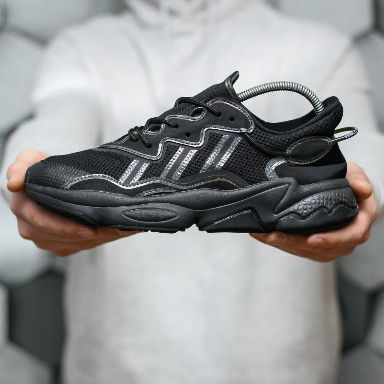 

Женские рефлективные кроссовки Adidas Ozweego Full Black / Адидас Озвиго Полностью Черные 37, Черный