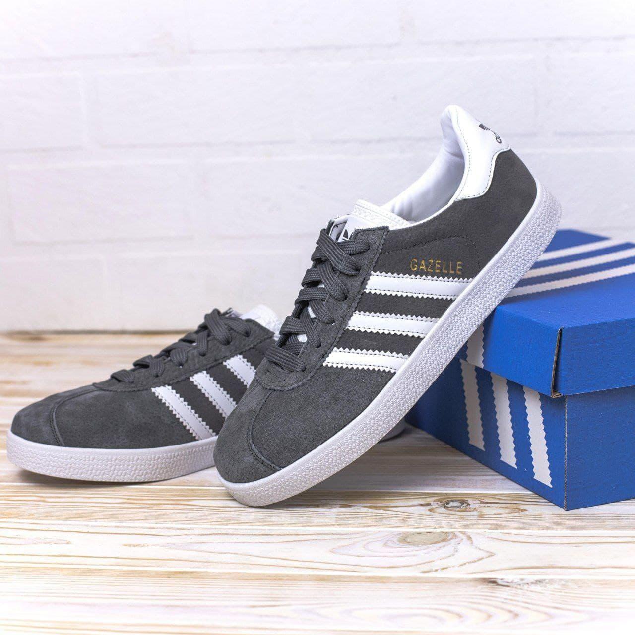 

Adidas Gazelle Gray White / Адидас Газель Серые Белые Мужские 44, Разные цвета