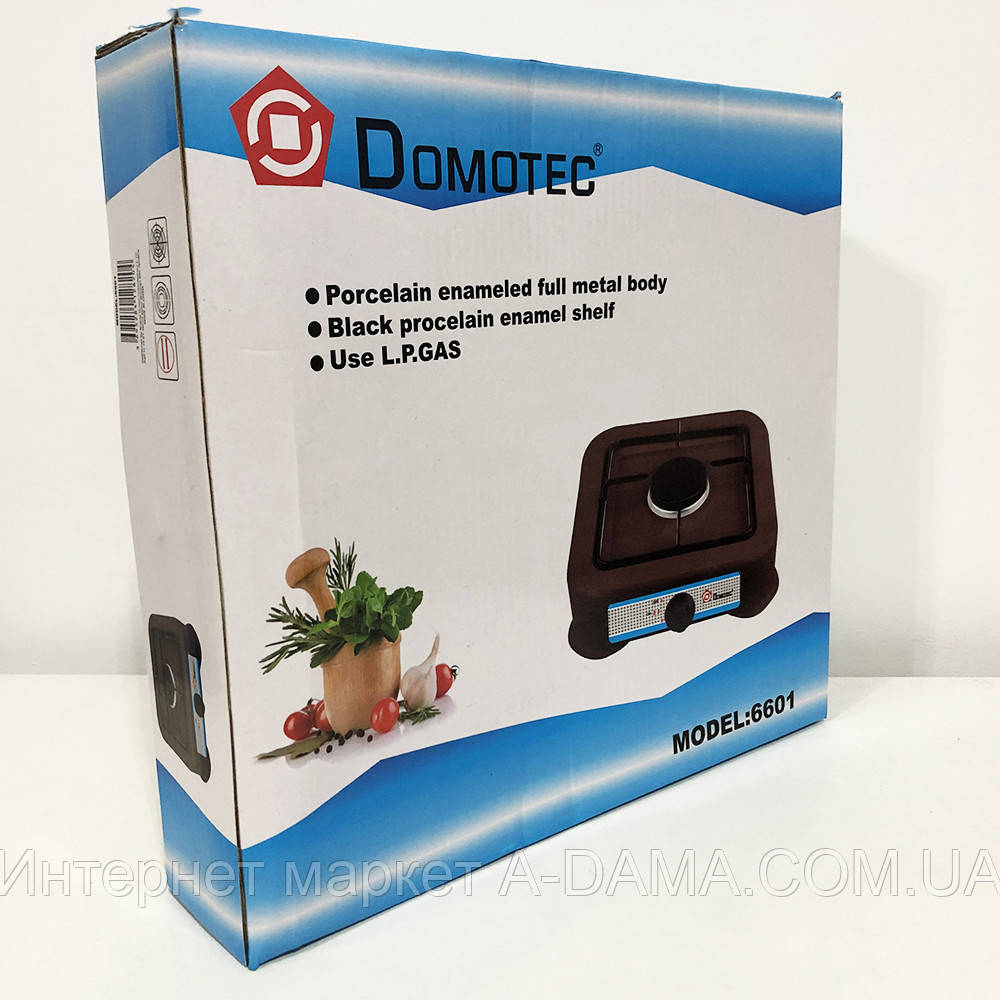 

Газовая плита DOMOTEC MS-6601 на 1 конфорку. Цвет: коричневый