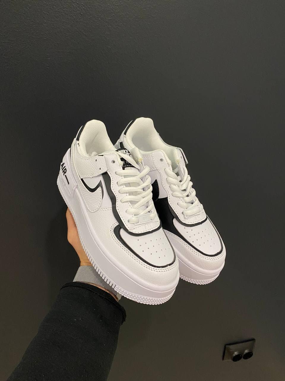 

Женские кроссовки Nike Air Force Shadow White Black / Найк Аир Форс Шадоу Белые Черные 41, Белый