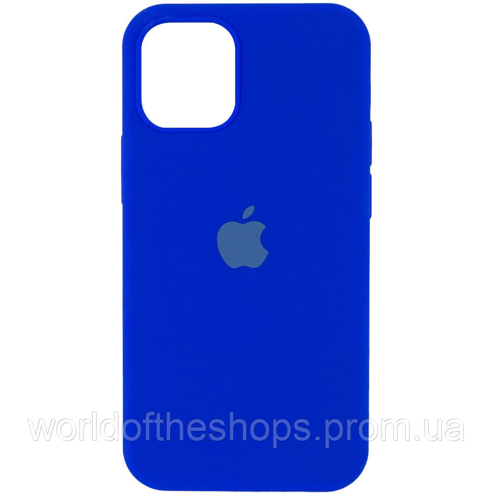 

Чехол Silicone Case Full Protective (AA) для Apple iPhone 12 Pro / 12 (6.1"), Синий / shiny blue