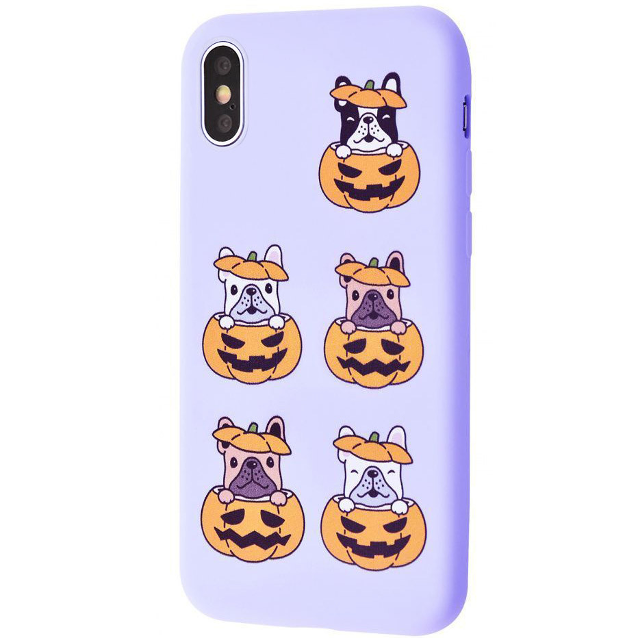 

TPU чехол WAVE Fancy для Apple iPhone X / XS (5.8"), Dog in pumpkin / light purple