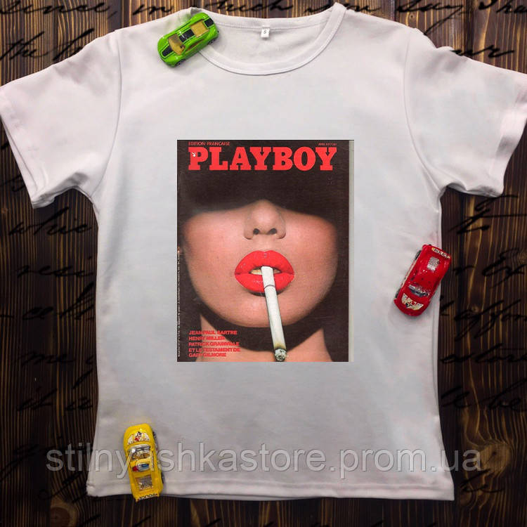 

Мужская футболка с принтом - Playboy