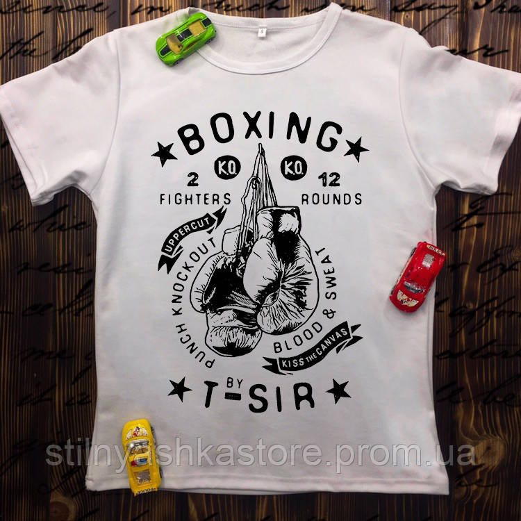 

Мужская футболка с принтом - Boxing T-Sir